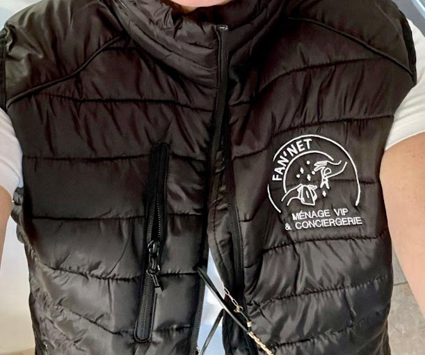 Doudoune sans manche brodée - Fan'Net